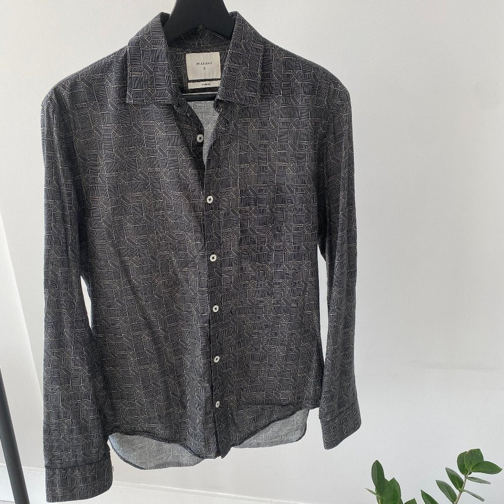 Black and Brown Patterned Button Down